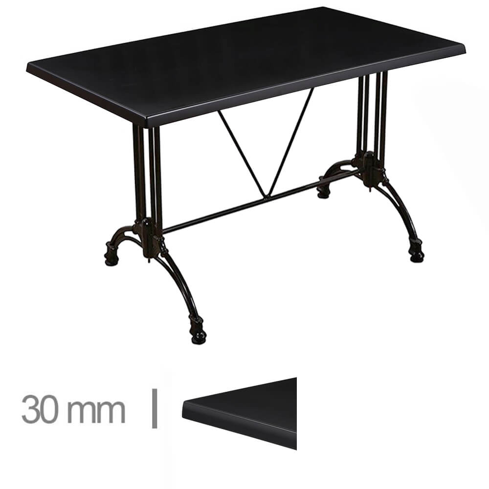 Horeca Terrace Table Werzalit Black X Cm