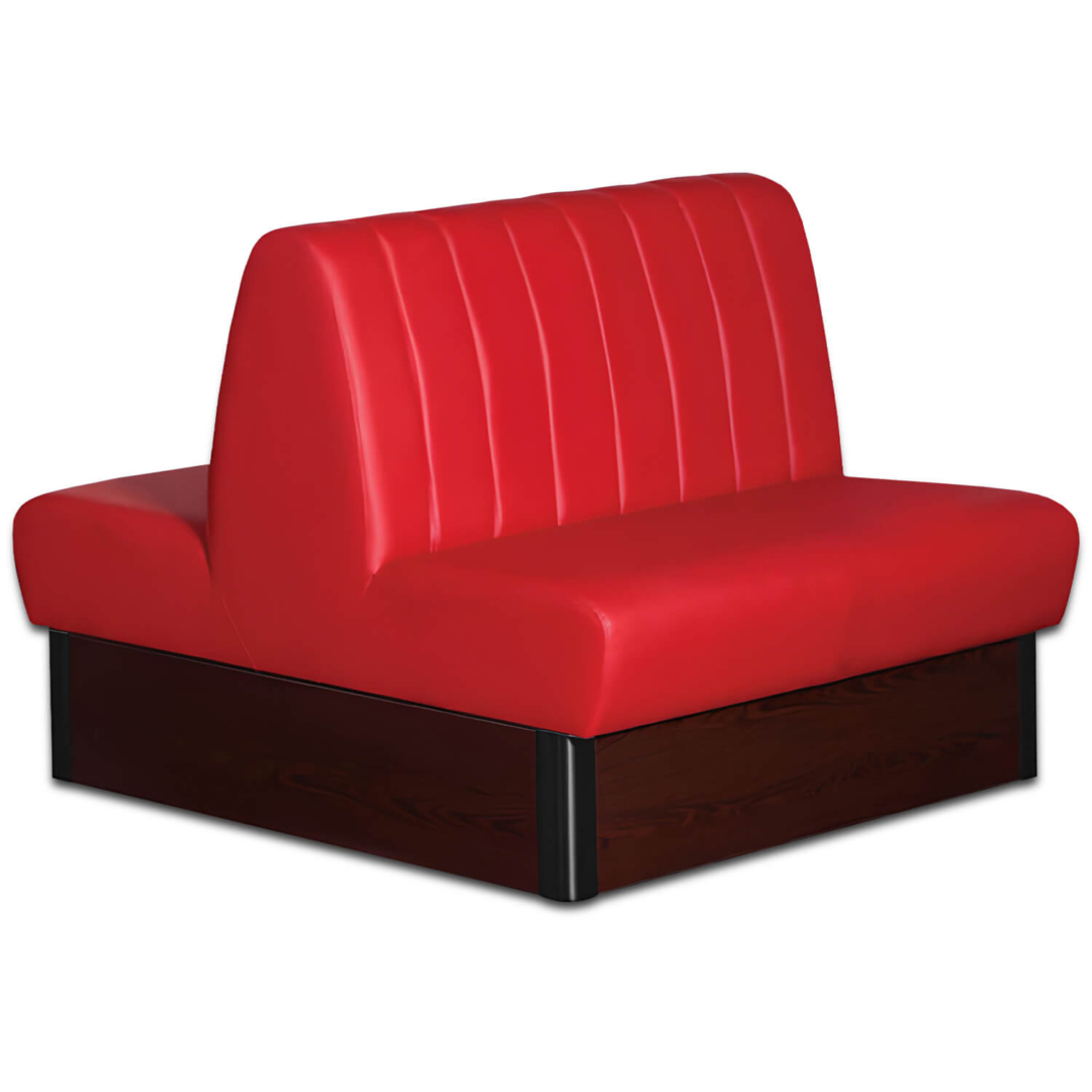 Horeca-Dubbel-Eetbank-Safran-Kunstleer-Rood