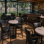 Horeca-Houten-Bar-Armstoel-TARA-zwart-Kunstleer-new