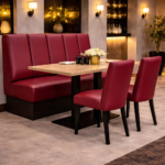 Horeca-Eetbank-ECO-ROME-Bordeaux-Kunstleer