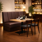 Horeca-Eetbank-ECO-ROME-Bordeaux-Kunstleer