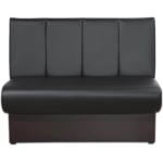 Horeca-Eetbank-Rome-Kunstleer-Zwart-V