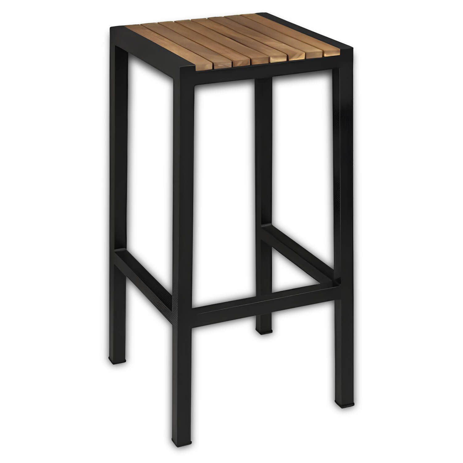 Horeca-Barkruk-Staal-Acaciahout-35x35-cm Horeca-Barkruk-Staal-Acaciahout-35x35-cm