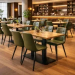 Horeca-Stoel-NILA-legergroen-Kunstleer