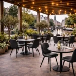 Horeca-Stoel-NILA-zwart-Kunstleer