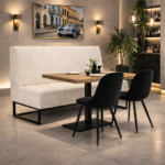 Horeca Eetbank-TROJE-Creme-Microvezel