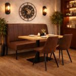 Horeca-Eetbank-Themis-Bruin-Microvezel