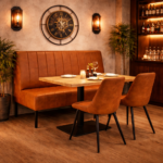 Horeca-Eetbank-Themis-Cognac-Microvezel