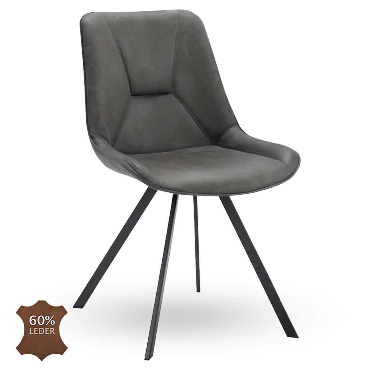 Horeca-Stoel-CARMEN-Graphite-Vintage-Kunstleer Horeca-Stoel-CARMEN-Graphite-Vintage-Kunstleer