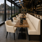 Horeca-Armstoel-OMEGA-Creme-Kunstleer