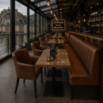 Horeca-Armstoel-OMEGA-bruin-Kunstleer