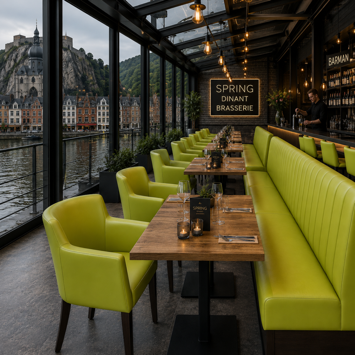 Horeca-Armstoel-OMEGA-groen-Kunstleer