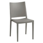 Chaise En Plastique Empilable Pour Terrasse, Café, Restaurant Et Horeca - Lorena - Gris