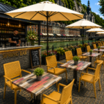 Terrasstoel-PORTO-Armleuning-Stapelbaar-mosterd-Kunststof-neww