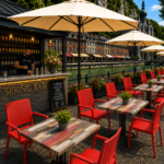 Terrasstoel-PORTO-Armleuning-Stapelbaar-rood-Kunststof-neww
