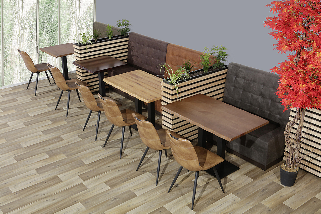 Horeca Eetbank – Napoli – Vintage Bruin - Model - 1