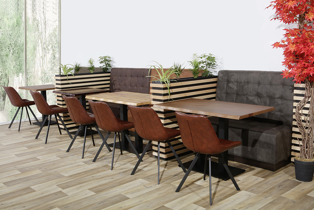Horeca Eetbank – Napoli – Vintage Bruin - Model - 3
