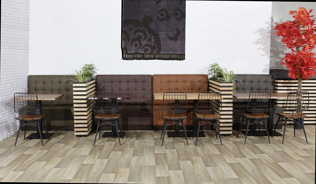 Horeca Eetbank – Napoli – Vintage Bruin - Model - 6