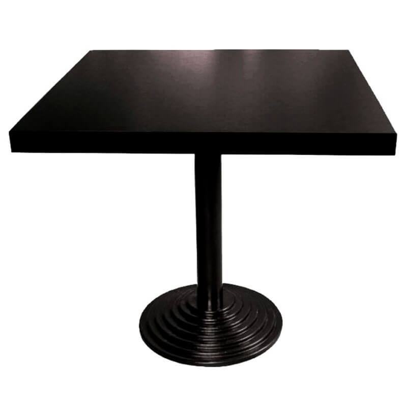 HORECA DUBLIN ZWART TAFEL MET ONDERSTEL 70X70 CM