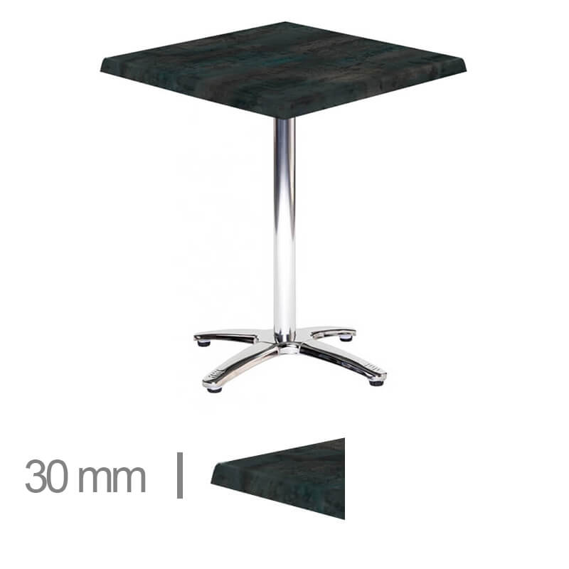 Horeca Terrace Table - Werzalit Green Steel - 60x60 Cm