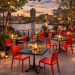 Terrasstoel-LORENA-Stapelbaar-LORENA-rood-Kunststof