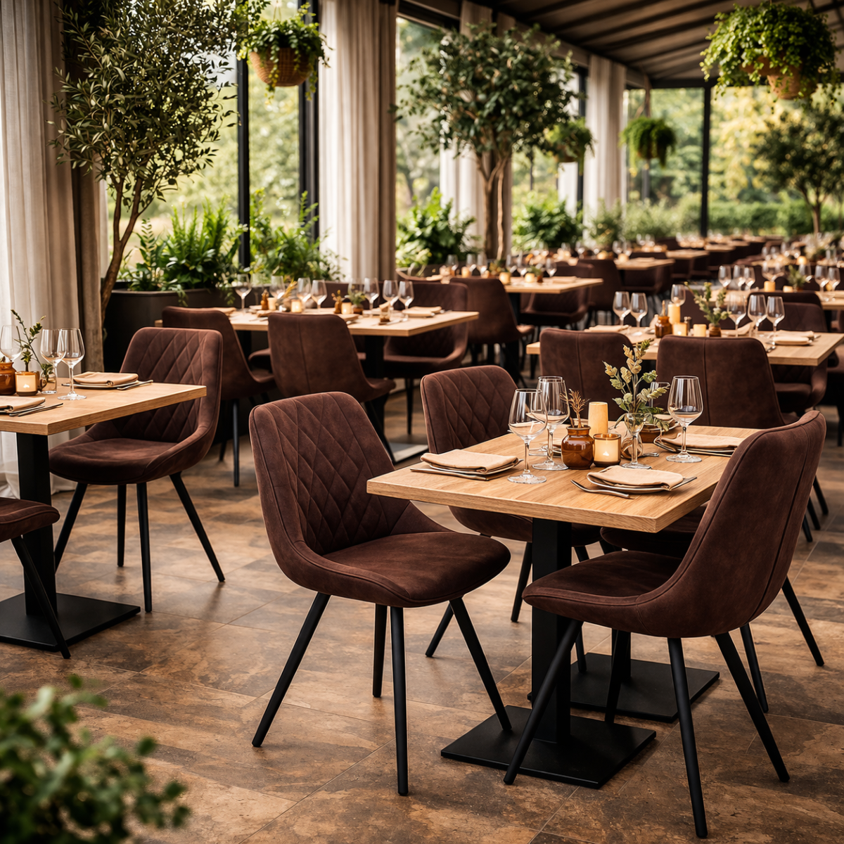 Horeca-Stoel-TES-DIAMOND-bruin-Microvezel