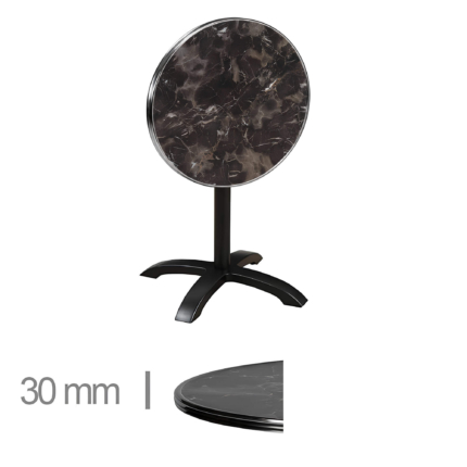 products-Horeca-Terrastafel-Opklapbaar-Rond-Met-Chroom-Rand-Werzalit-Porto-Rosa-60-Cm-A-SRD