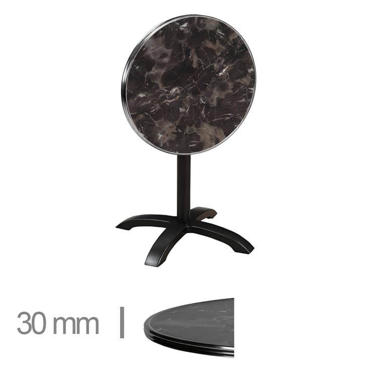 products-Horeca-Terrastafel-Opklapbaar-Rond-Met-Chroom-Rand-Werzalit-Porto-Rosa-60-Cm-A-SRD