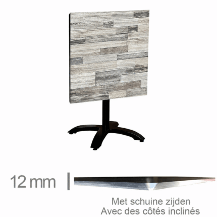 Horeca Tafel Met Klaponderstel - COMPACT WHITE BLOCK - 69×69 cm