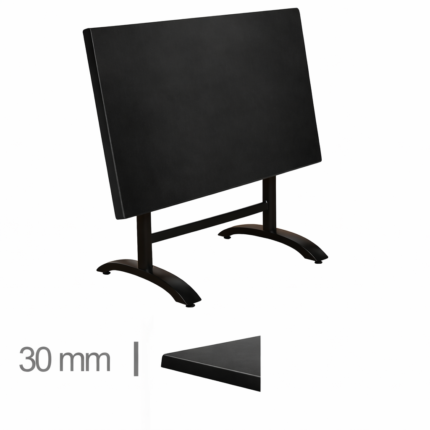 Horeca-Terrastafel-Met-Klaponderstel-Werzalit-Zwart-70×120-Cm