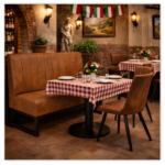 Horeca-Eetbank-VESLA-cognac-Microvezel