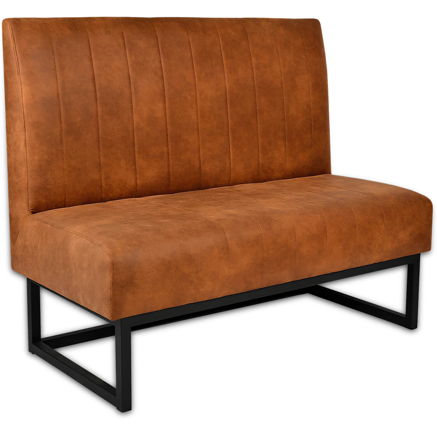 Horeca-Eetbank-Vesla-Vintage-Cognac-Microvezel Horeca-Eetbank-Vesla-Vintage-Cognac-Microvezel