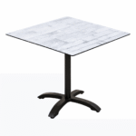 Horeca Terrastafel Opklapbaar - COMPACT WHITE BLOCK - 59x59 cm - Afbeelding 2
