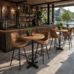 Horeca-Metalen-Bar-Armstoel-BIAS-Cognac-microvezel-1