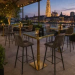 Horeca-Statafel-Met-Onderstel-FAUX-MARMER-ZWART-70x70-Hoogte-111-cm