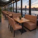 Horeca-Stoel-DEX-taupe-kunstleer