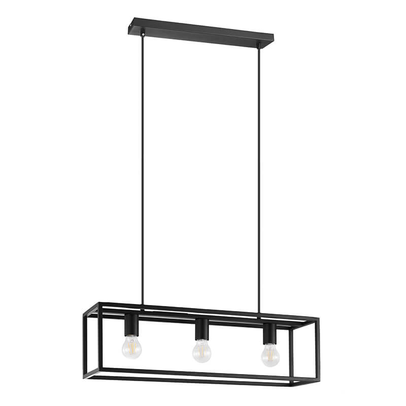 Eldrick Hanglamp Staal Zwart Trio