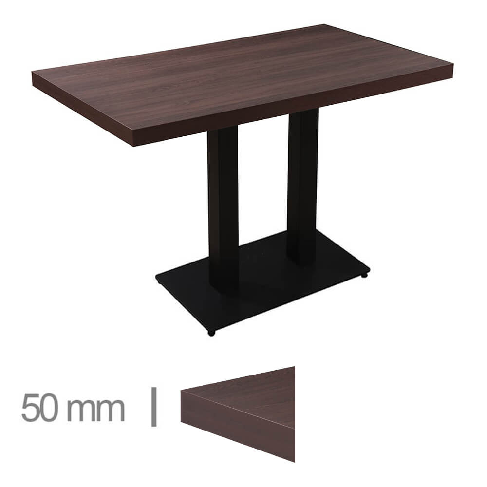 Horeca-Tafel-Dublin-Wenge-70x120-Cm-Met-Onderstel Horeca-Tafel-Dublin-Wenge-70x120-Cm-Met-Onderstel