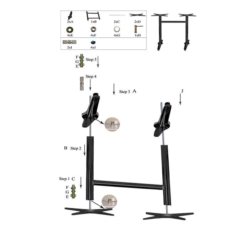 Horeca-Tafelonderstel-Aluminium-56×8-Hoogte-72-Cm-Zwart-A-ROMA-DOUBLE-BLACK-Montage-Photoshop