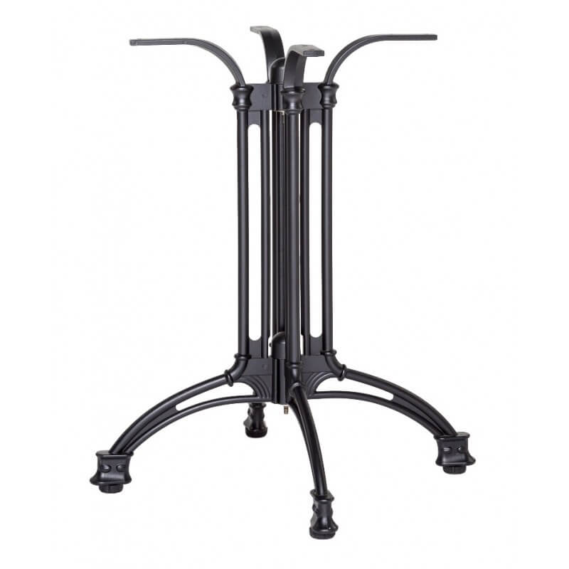 Horeca-Tafelonderstel-Gietaluminium-60×60-Hoogte-69-Cm-Zwart