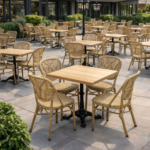 Terrasstoel-CORNNIE-Stapelbaar-Naturel-Rattan