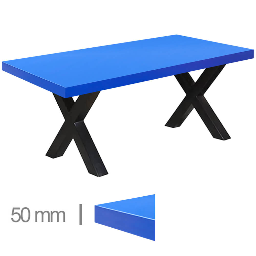 Eettafel - Dublin Blauw - Melamine/Spaanplaat