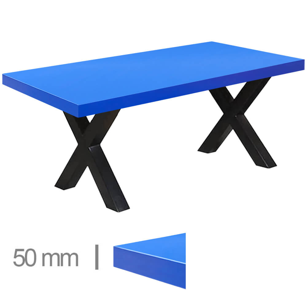 Horeca-Tafel-Dublin-Blauw-70×120-Cm-Met-Onderstel-X70