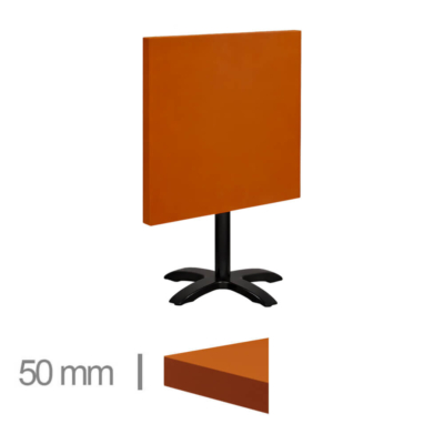 Horeca-Tafel-Met-Klaponderstel-DUBLIN-ORANJE-60×60cm