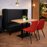 Horeca-Eetbank-KING-Zwart-Kunstleer