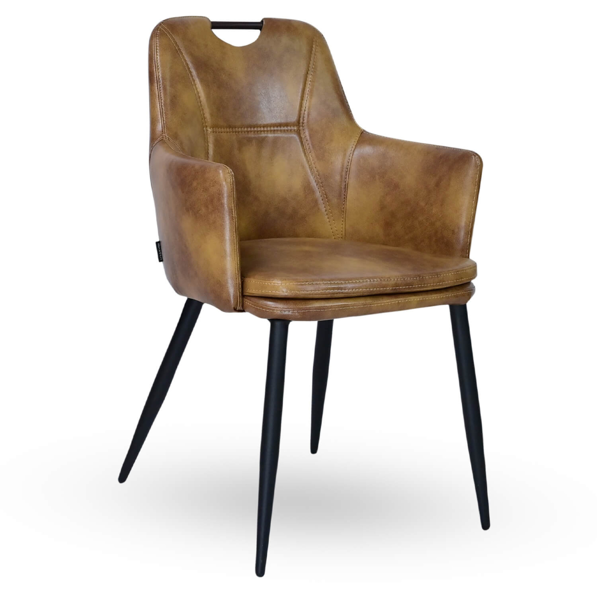 Horeca-Armstoel-VICTORIA-Cognac-Vintage-Kunstleer Horeca-Armstoel-VICTORIA-Cognac-Vintage-Kunstleer