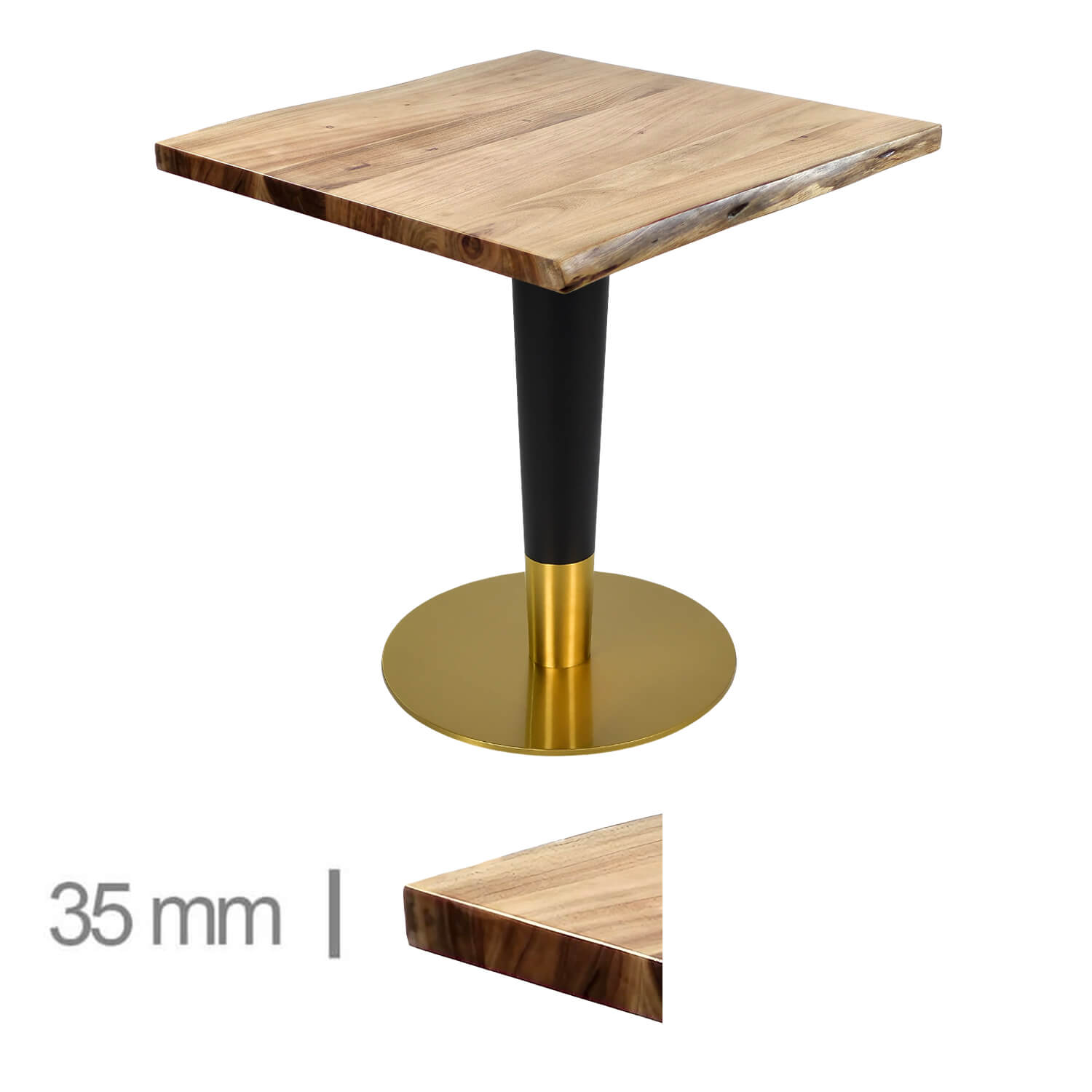 Horeca-Boom-Tafel-Acacia-75x75Cm-B-320-GOLD-BLACK