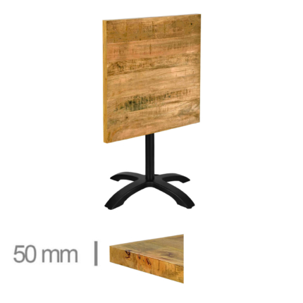 Horeca-Mangohout-Tafel-Met-Klaponderstel-60x60 cm
