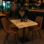 Horeca-Mangohout-Tafelblad-4,50 cm-Dik-70x70