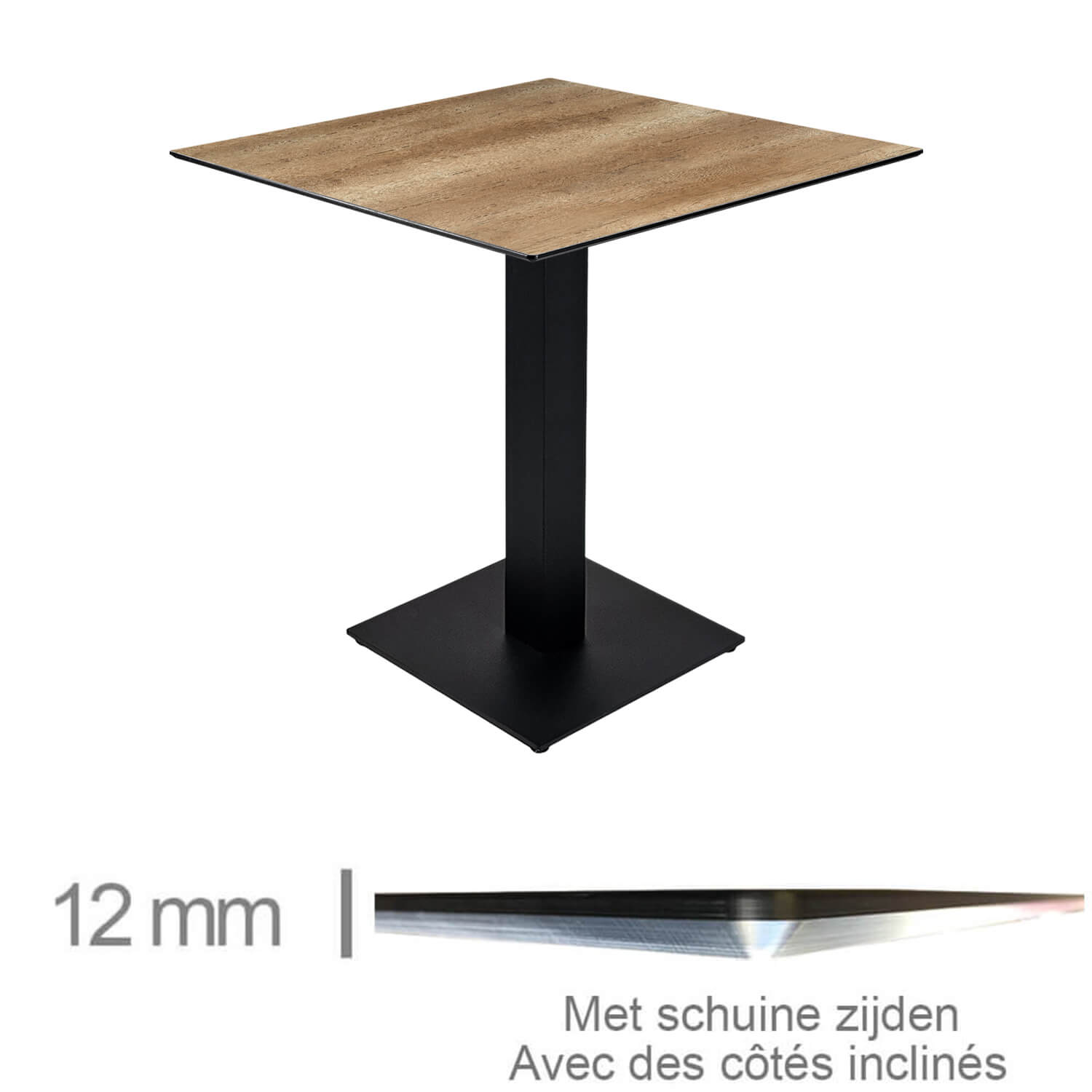 Horeca-Tafel-Compact-Canyon-Monument-Oak-69x69-Cm-Met-Onderstel